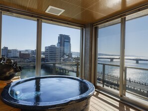 Shower, free toiletries, hair dryer, slippers