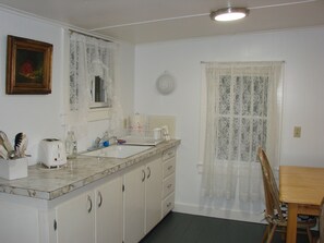 Oven, stovetop, coffee/tea maker, toaster