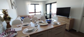 Gemütliche Wohnung mit Blick auf das Meer