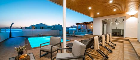 A heated pool