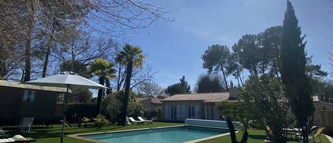 Outdoor pool, a heated pool