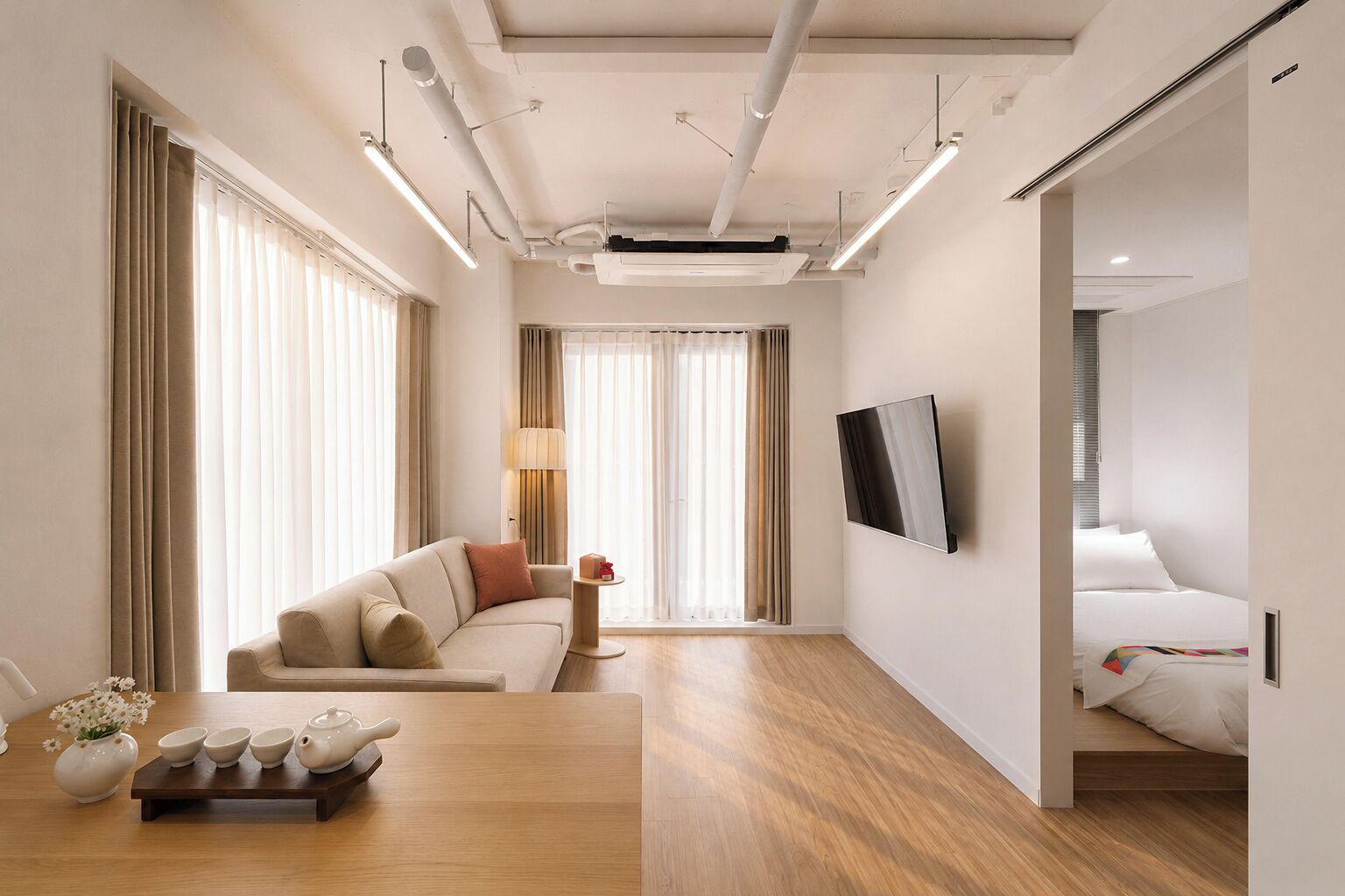Family Two Rooms | Verduisterende gordijnen, geluiddichte muren, gratis wifi, beddengoed