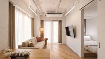 Family Two Rooms | Verduisterende gordijnen, geluiddichte muren, gratis wifi, beddengoed