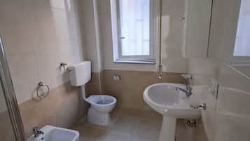 Dusche, Haartrockner, Bidet, Handtücher