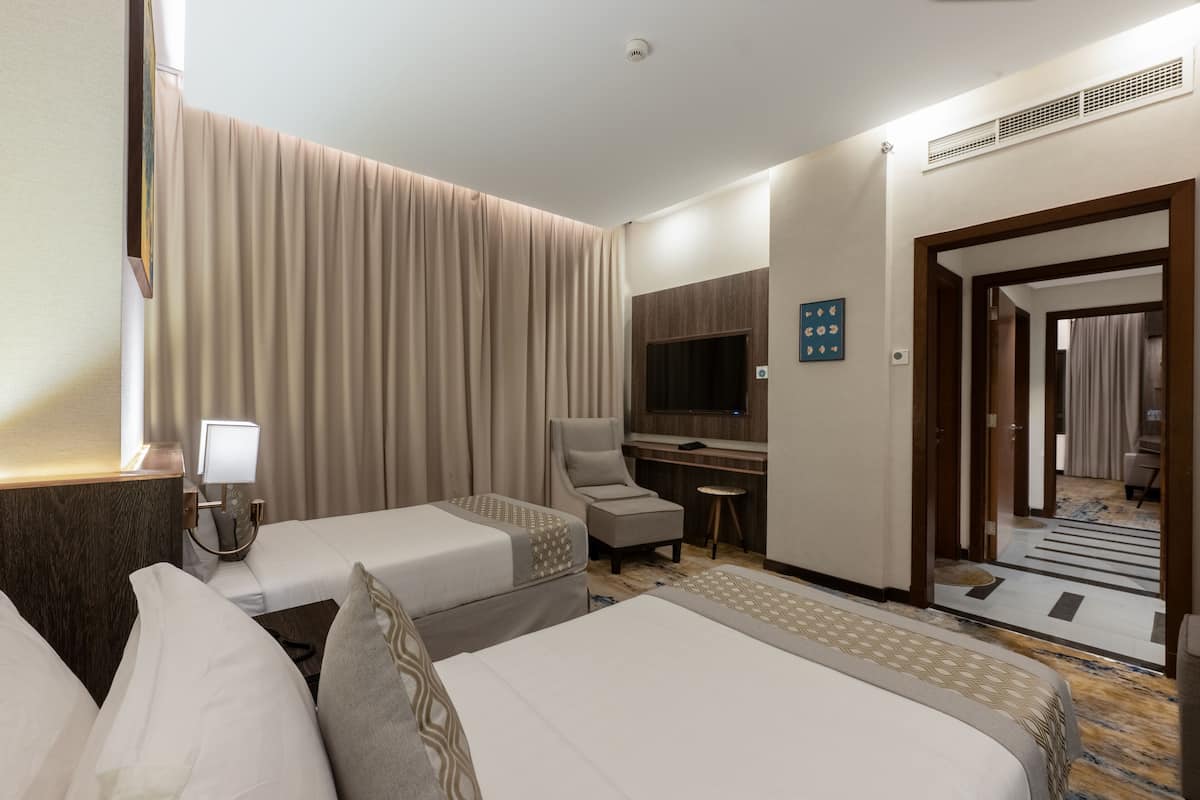 Superior suite | Lakens van Egyptisch katoen, luxe beddengoed, Select Comfort-bedden