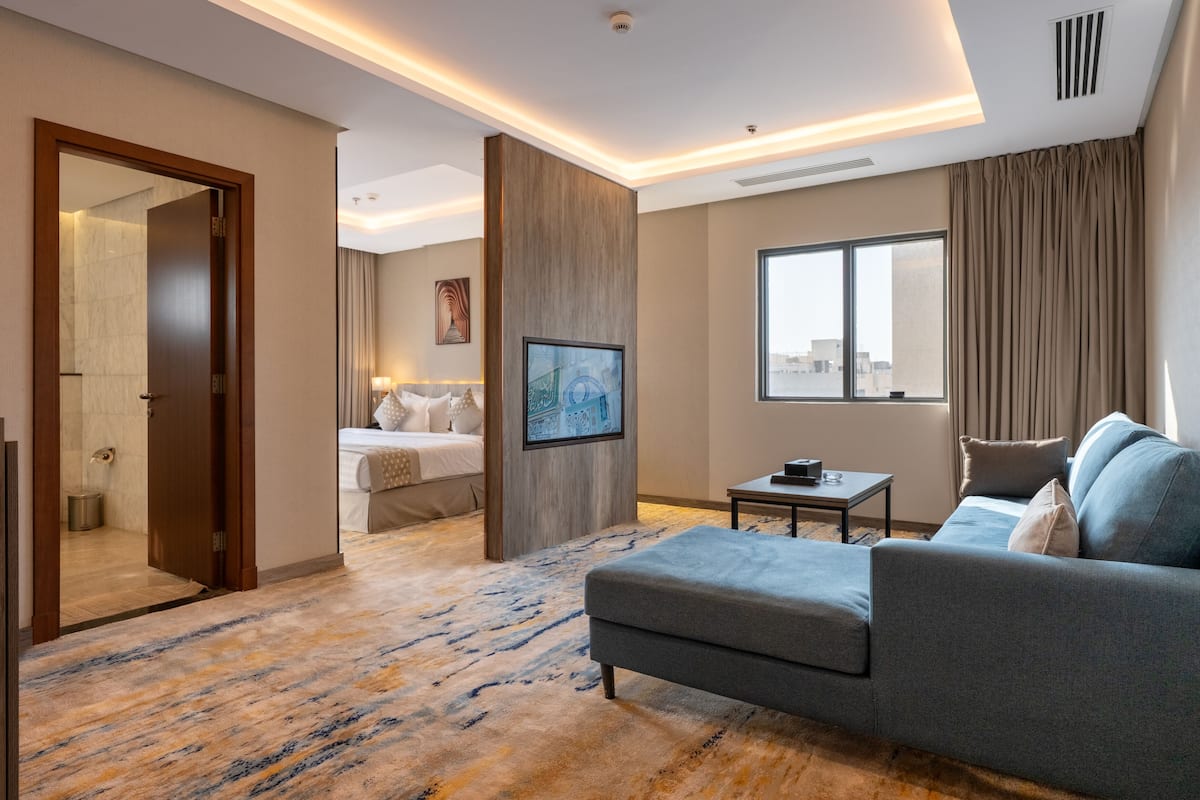 Deluxe suite | Lakens van Egyptisch katoen, luxe beddengoed, Select Comfort-bedden