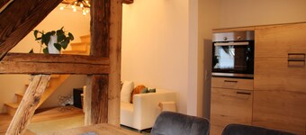 Renovated maisonette vacation apartment in the historic old town center of Sulzburg