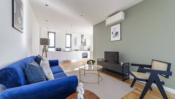 Apartment | Living area | 32-inch flat-screen TV with cable channels, TV