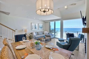 Condo, Multiple Beds, Balcony, Ocean View (Seaside Sunset) | Living area | 42-inch flat-screen TV with digital channels - NEW Listing! Seaside Sunset (Carlsbad)