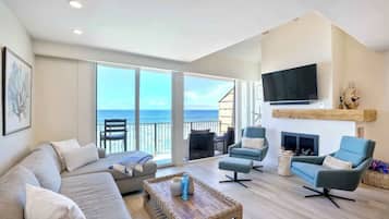 Condo, Multiple Beds, Balcony, Ocean View (Seaside Sunset) | Living area | 42-inch flat-screen TV with digital channels