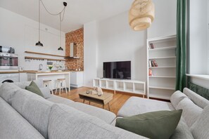 Apartment, 1 Bedroom, Balcony | Living room - Spacious Apartment Saperów by Renters (Wroclaw)