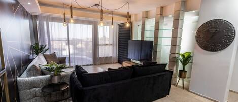 Apartment, Balcony | Living area | Flat-screen TV