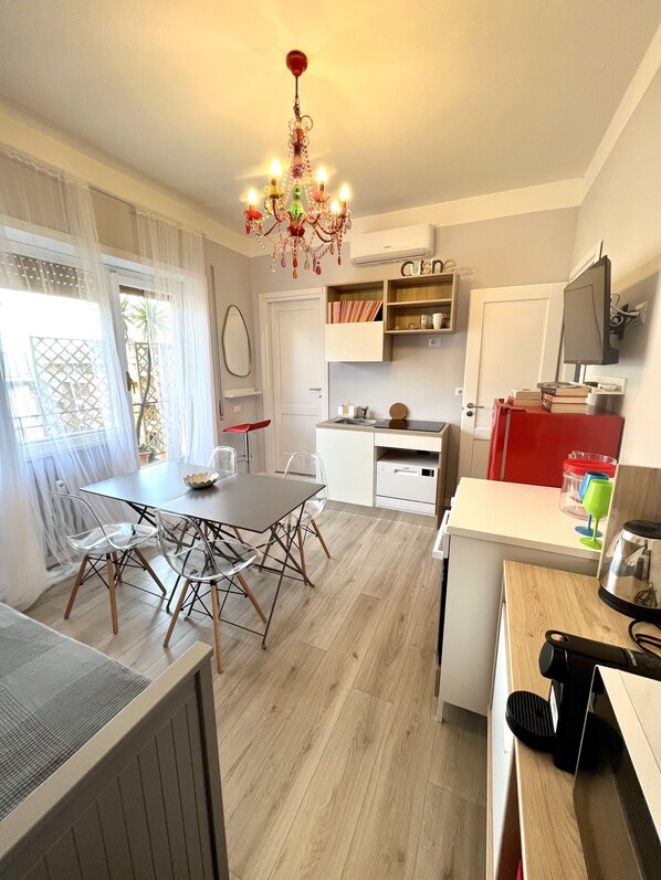 Microwave, oven, stovetop, dishwasher