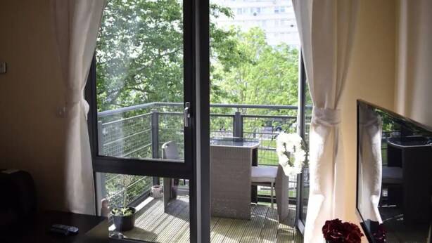 Basic-Apartment, 2 Doppelbetten | Blick von der Unterkunft