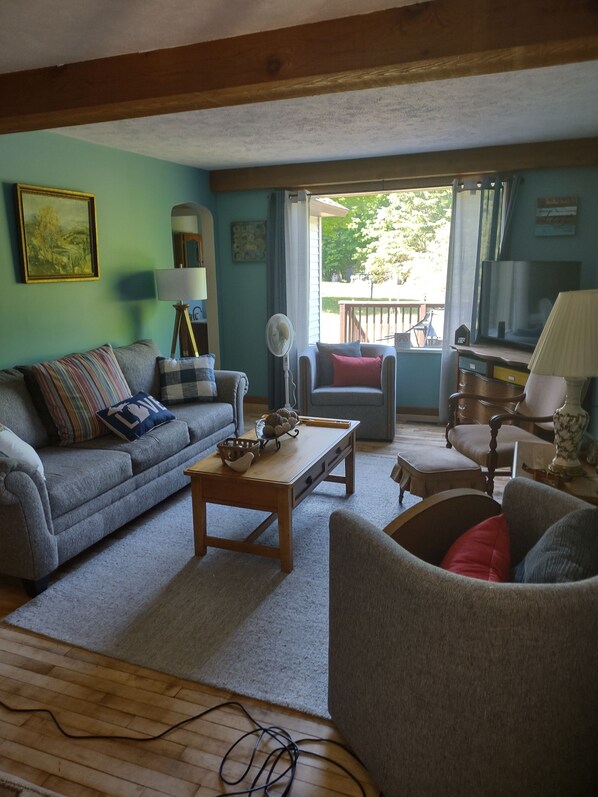 Smart TV, DVD player, books