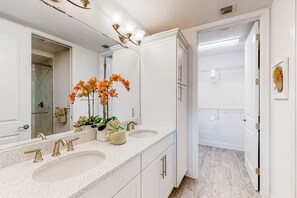 Hair dryer, towels