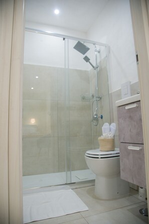 Sèche-cheveux, bidet, serviettes fournies, savon