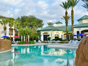 Outdoor pool, a heated pool