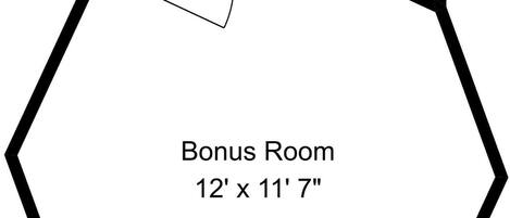 Plano de planta de una habitación con la etiqueta 'Bonus Room' y dimensiones de 3.6 x 3.5 metros.