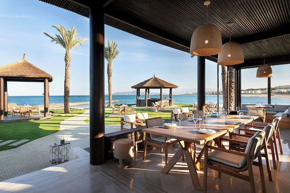 On the beach, white sand, beach bar - The St. Regis La Bahia Blanca Resort, Tamuda Bay (Allyene)