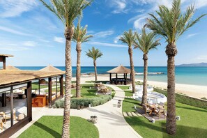 On the beach, white sand, beach bar - The St. Regis La Bahia Blanca Resort, Tamuda Bay (Allyene)