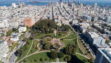 Aerial view of Lafayette Park from one side