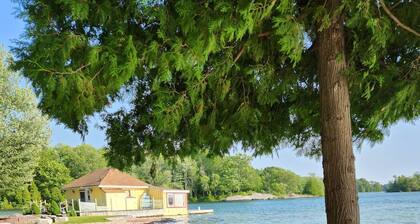 Spectacular Lakefront Cottage Retreat on Lake Couchiching sitting on 3/4 acres.