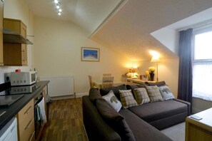 Apartment, Multiple Beds | Living area | Flat-screen TV, DVD player - Brightwater Apartment for up to 6 Guests (Scarborough)
