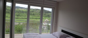 Enjoy nature and village life in a spacious modern villa. 