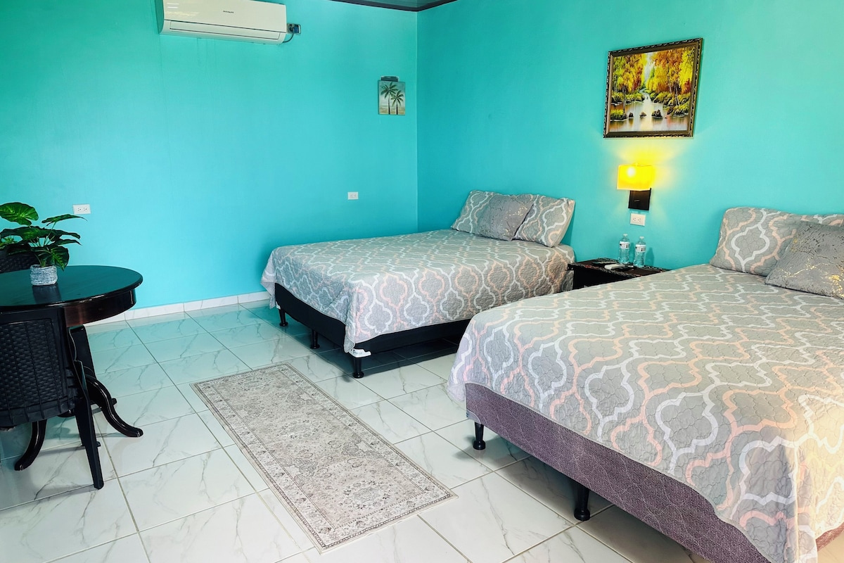 Basic Double Room, 2 Double Beds, Partial Lake View