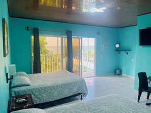 Basic Double Room, 2 Queen Beds, Partial Lake View | Down duvets, blackout curtains, free WiFi, bed sheets - Velomares del Caribe  (Puerto Cortés)