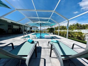 A heated pool