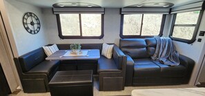 Interior - Country RV Glamping with lake, mountain and orchard views! (Chelan)