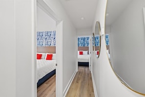 2 bedrooms, iron/ironing board, travel crib, WiFi