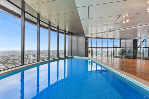 Indoor pool, a heated pool