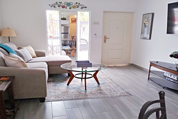 City House | Living area | 32-inch TV with cable channels