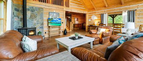 Télévision, cheminée