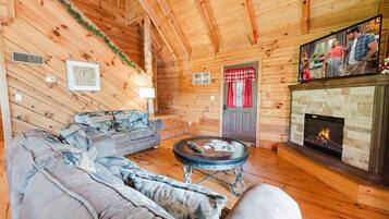 Télévision, cheminée