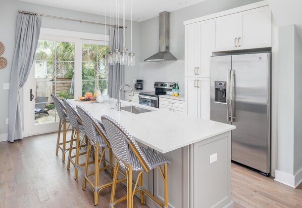 Fridge, microwave, oven, stovetop - Pet Friendly + 2 Coastal Homes + 2 Pools + Twice the Fun (Folly Beach)