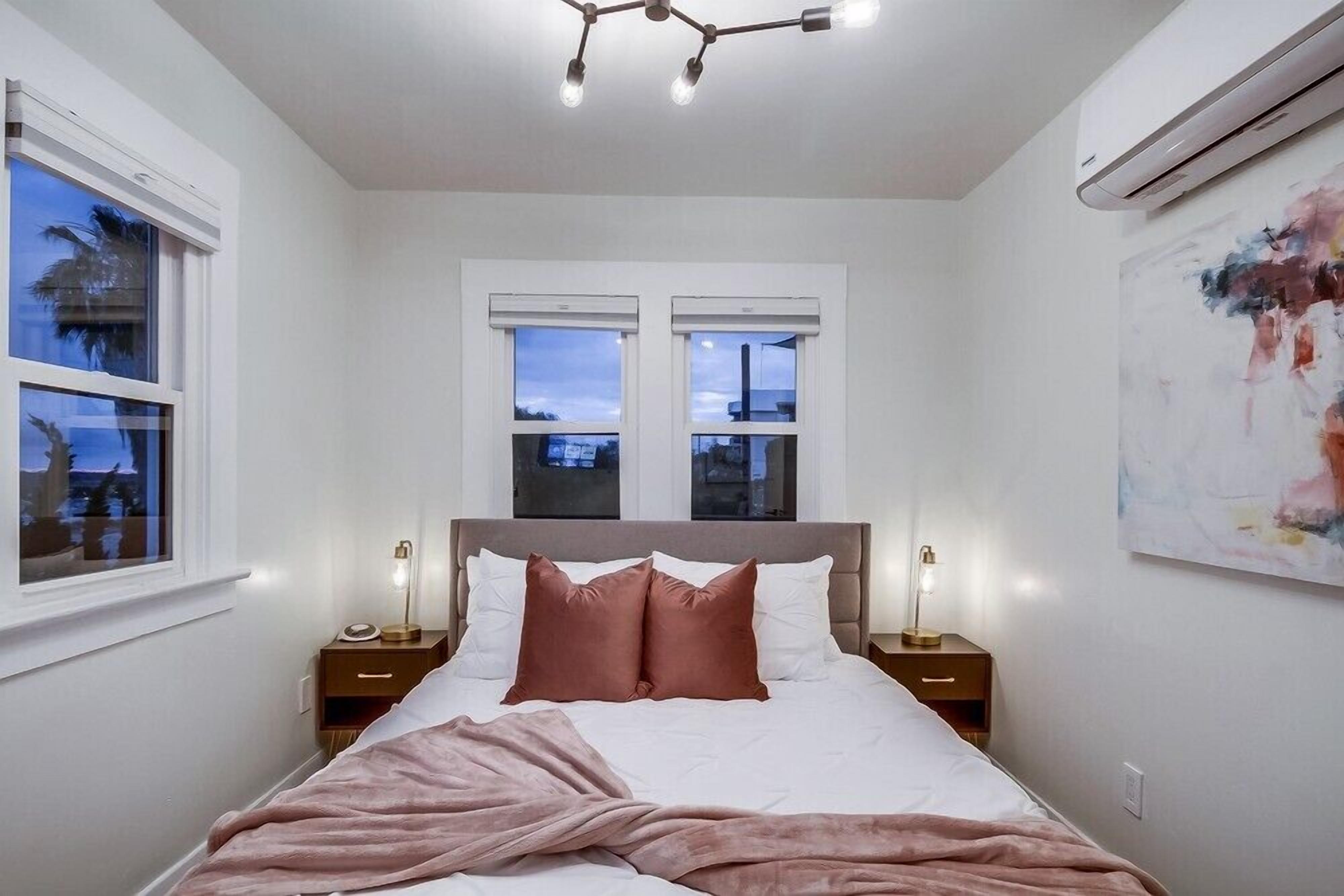 Drift off in ultra-comfy linens and a memory foam mattress where restful nights come easy.