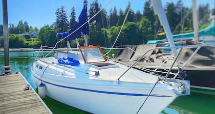 Sailboat Glamping on Bud Inlet in OLYMPIA, Washington.