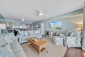 TV - Wind Drift 602SE | Beachfront | Boat Slips & Launch | Pool | My Beach Getaways (Orange Beach)