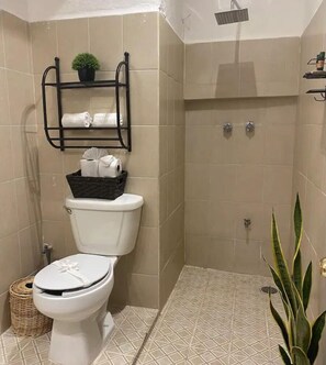 Haartrockner, Handtücher, Seife, Shampoo