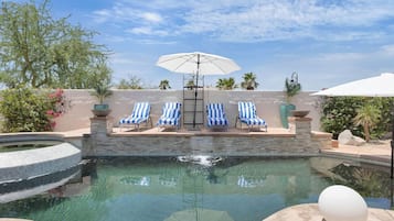 Piscine extérieure, piscine chauffée