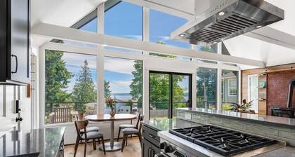 Renovated A-frame with water view