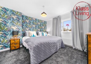 2 soverom, strykejern/-brett, reiseseng for barn og wi-fi (inkludert)