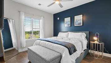 2 bedrooms, blackout curtains, iron/ironing board, free WiFi