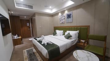 Egyptian cotton sheets, premium bedding, memory-foam beds, desk