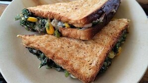 A sandwich on a plate. - Tripti The Boutique Hotel (Rishikesh)