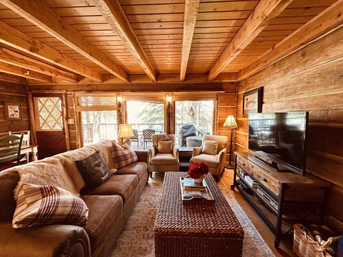 Lakefront cabin with private dock and fire pit - Hidden Bear Cabin